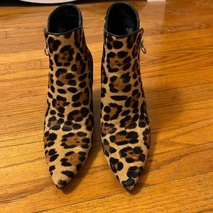 Nine West leopard booties. Size 8.